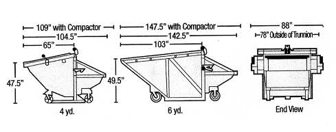 4 Yard Vertical Compactor Diagram 3